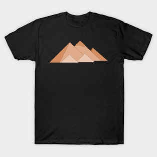 Pyramids at Giza Necropolis Line Drawing T-Shirt